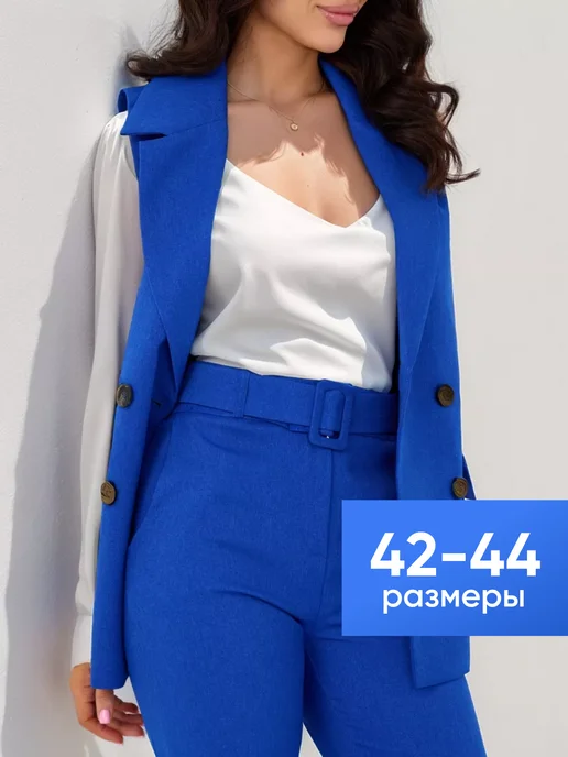 Костюм брючный деловой с жилеткой